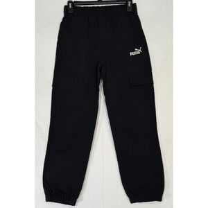 NWT Puma Medium Black Woven Cargo Pants‎ Youth